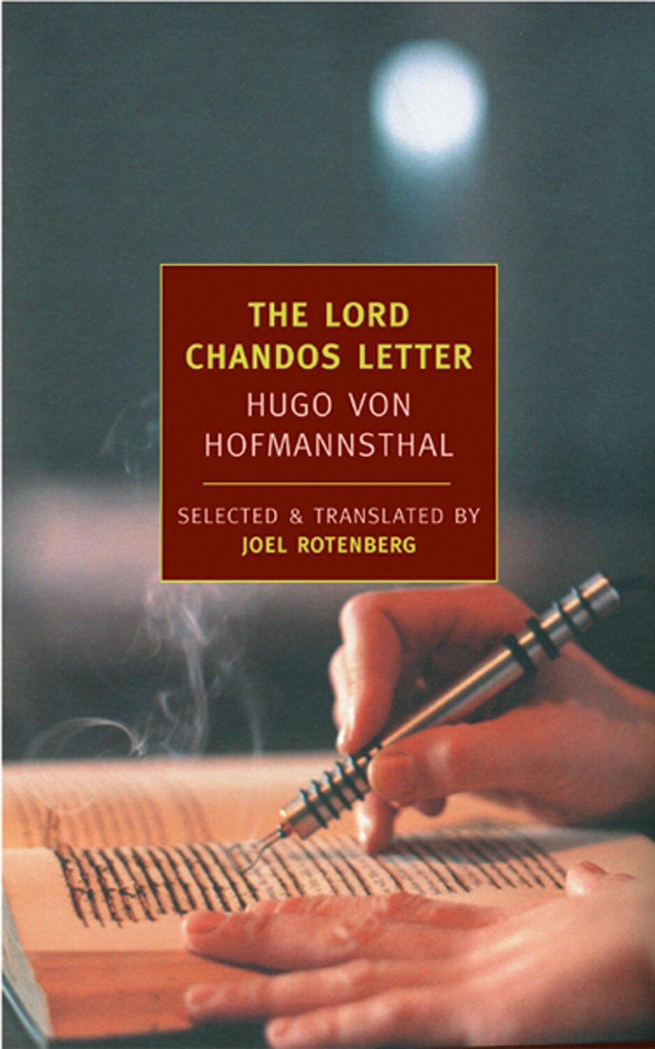 Cover: 9781590171202 | The Lord Chandos Letter: And Other Writings | Hugo Von Hofmannsthal