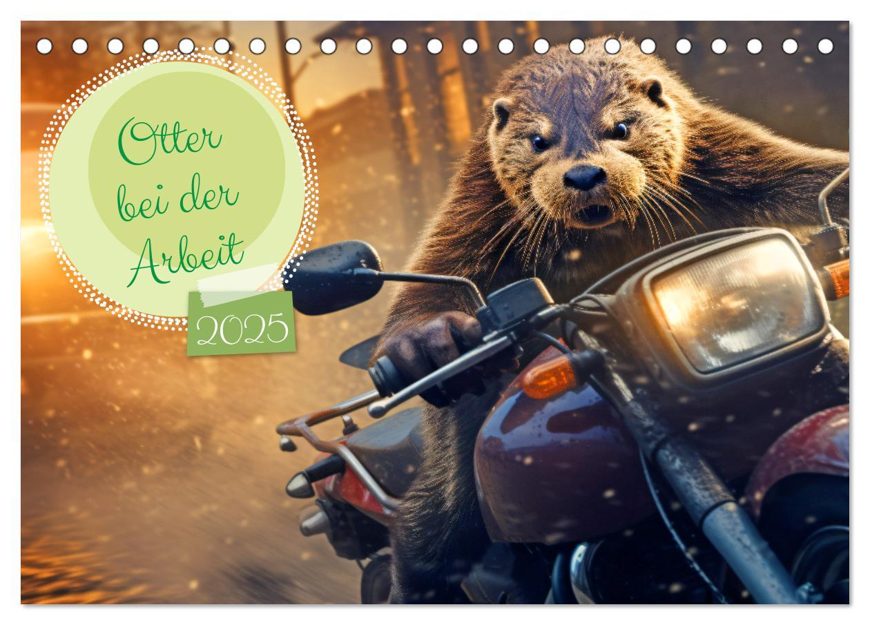 Cover: 9783383892721 | Otter bei der Arbeit (Tischkalender 2025 DIN A5 quer), CALVENDO...