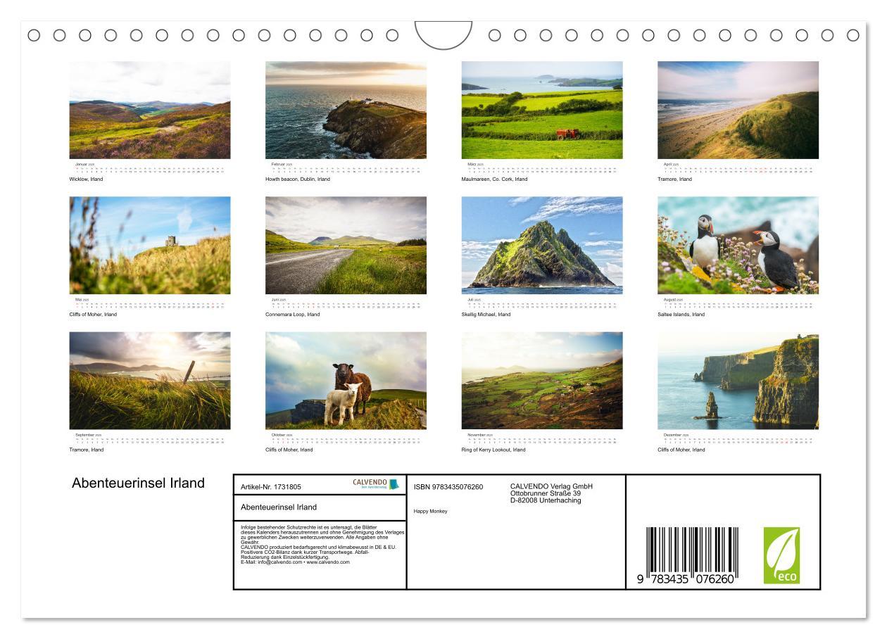 Bild: 9783435076260 | Abenteuerinsel Irland (Wandkalender 2025 DIN A4 quer), CALVENDO...