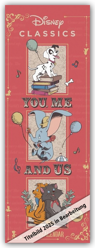 Cover: 9781835271445 | Disney Classics - You, Me and Us 2025 - Slimline-Kalender | Danilo