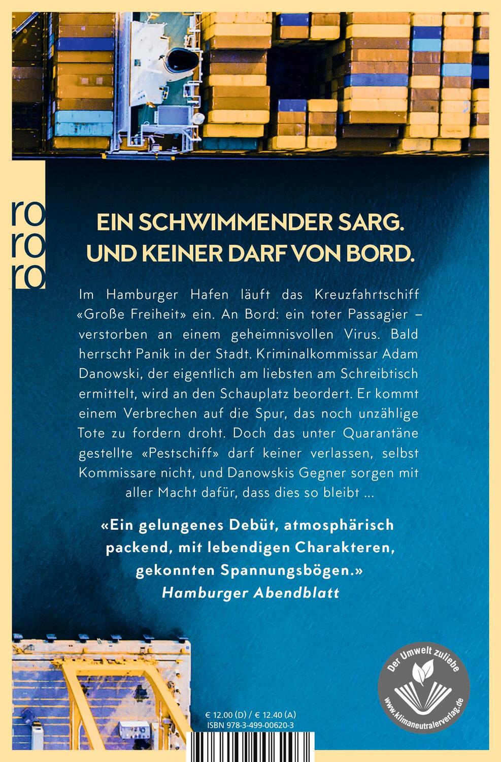 Rückseite: 9783499006203 | Danowski: Treibland | Kriminalroman | Till Raether | Taschenbuch