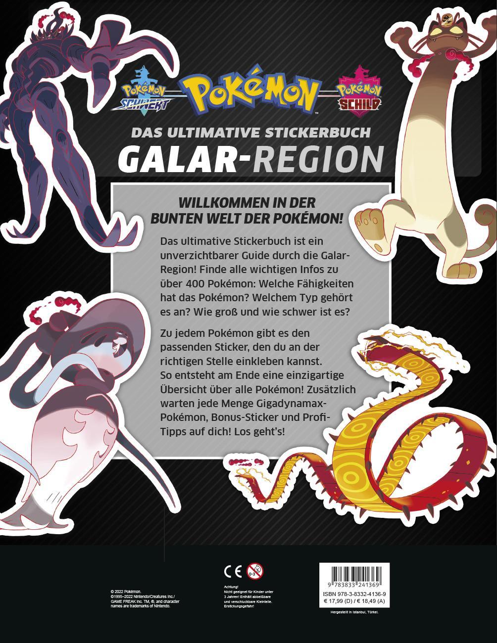 Rückseite: 9783833241369 | Pokémon: Das ultimative Stickerbuch: Galar-Region | Panini | Buch