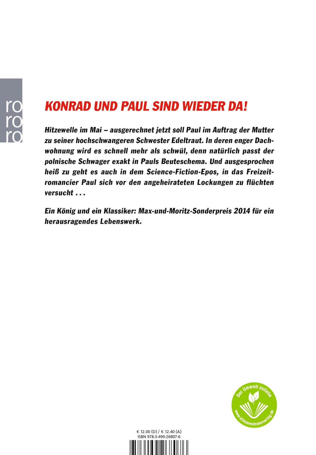 Rückseite: 9783499268076 | Konrad & Paul | Raumstation Sehnsucht | Ralf König | Taschenbuch