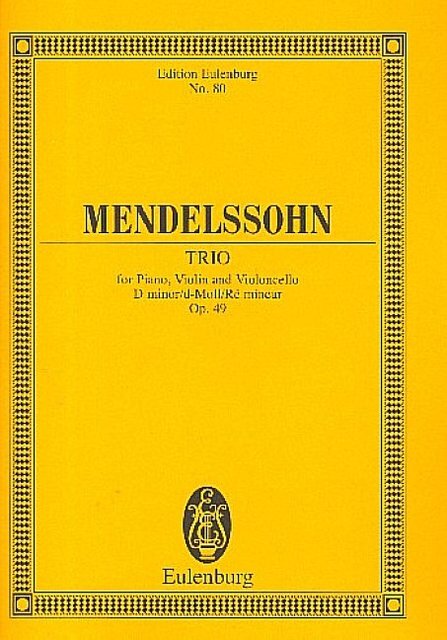 Cover: 9790200201000 | Klaviertrio D Op.49 | op. 49. Klaviertrio | Bartholdy | Deutsch | 1982