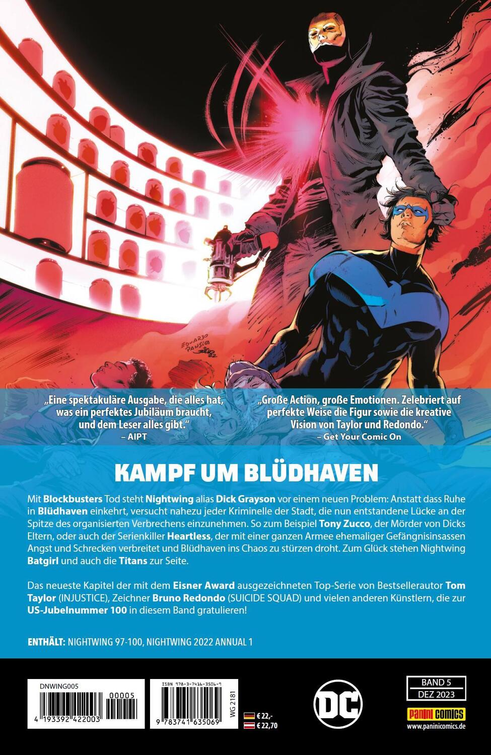 Rückseite: 9783741635069 | Nightwing | Bd. 5 (3. Serie): Blockbusters Erbe | Tom Taylor (u. a.)