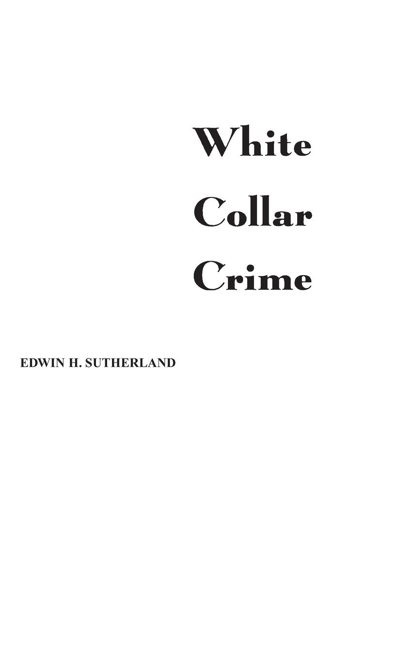 Cover: 9780313242274 | White Collar Crime | Edwin H. Sutherland | Buch | Englisch | 1983