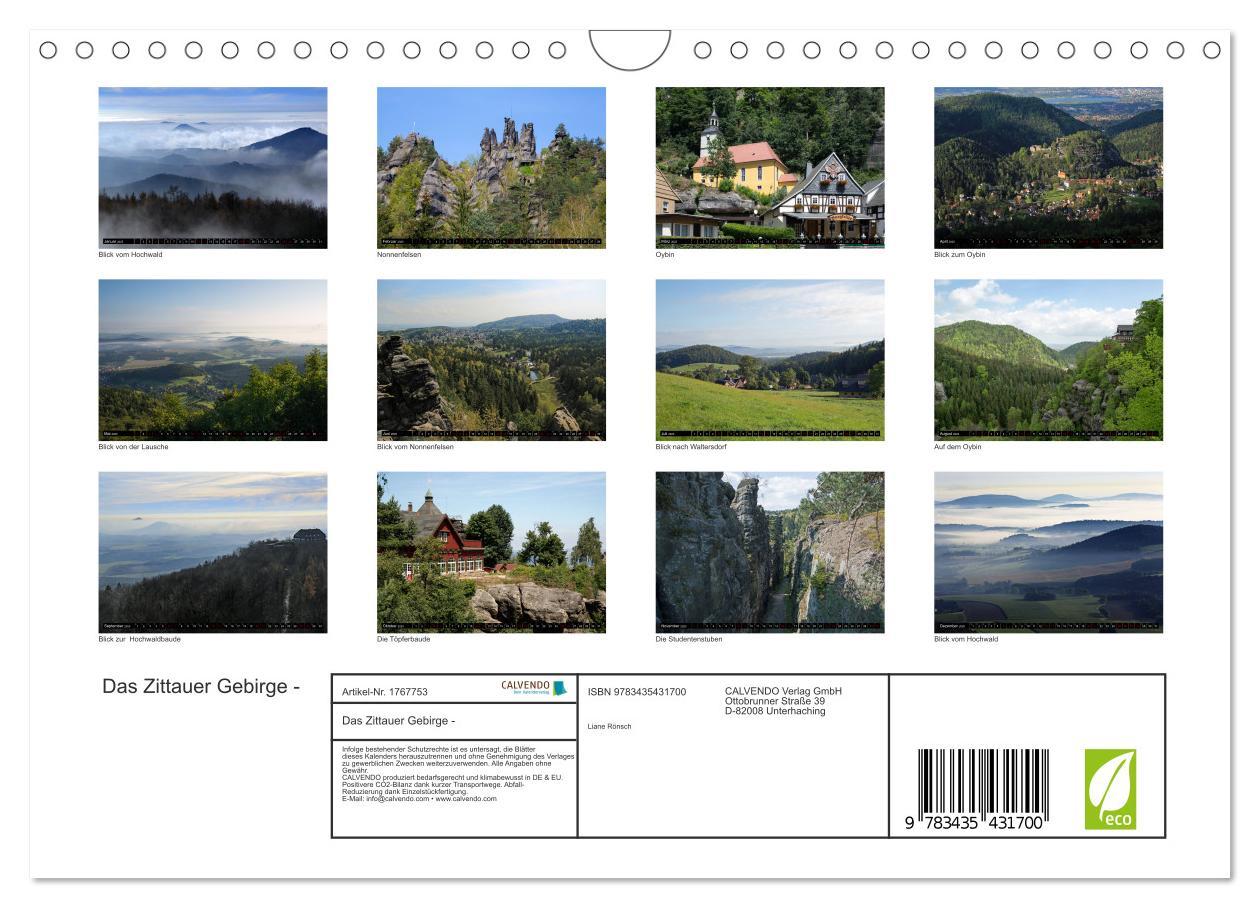 Bild: 9783435431700 | Das Zittauer Gebirge - (Wandkalender 2025 DIN A4 quer), CALVENDO...