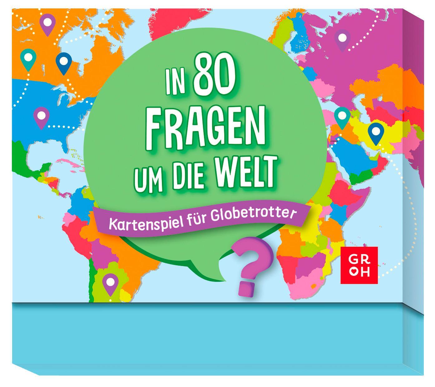 Cover: 4036442010709 | In 80 Fragen um die Welt - Kartenspiel für Globetrotter | Groh Verlag