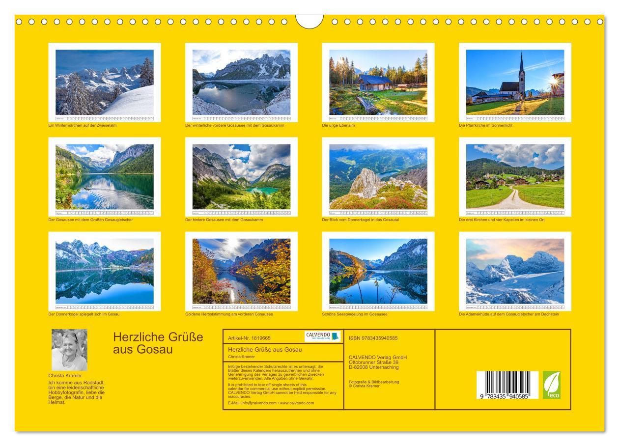 Bild: 9783435940585 | Herzliche Grüße aus Gosau (Wandkalender 2025 DIN A3 quer), CALVENDO...