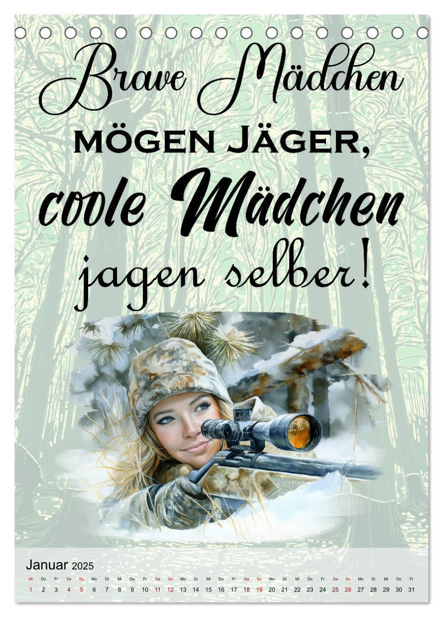 Bild: 9783457127537 | Jägersprüche (Tischkalender 2025 DIN A5 hoch), CALVENDO Monatskalender