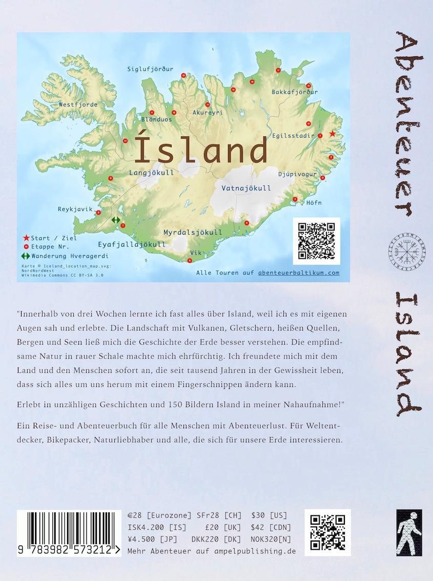 Rückseite: 9783982573212 | Abenteuer Island | Auf zwei Rädern um die Insel aus Feuer und Eis