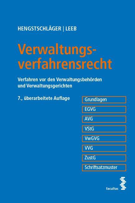 Cover: 9783708923789 | Verwaltungsverfahrensrecht | Johannes Hengstschläger (u. a.) | Buch