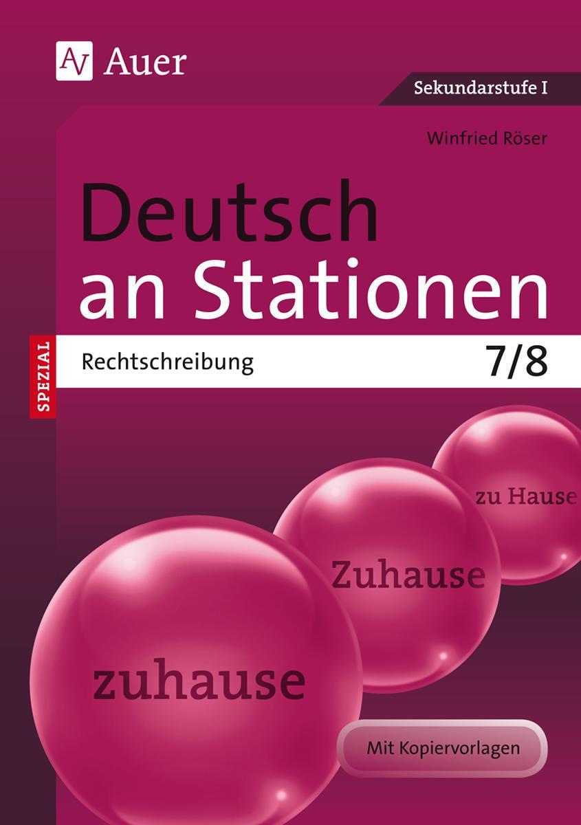 Cover: 9783403069591 | Deutsch an Stationen SPEZIAL Rechtschreibung 7-8 | Winfried Röser