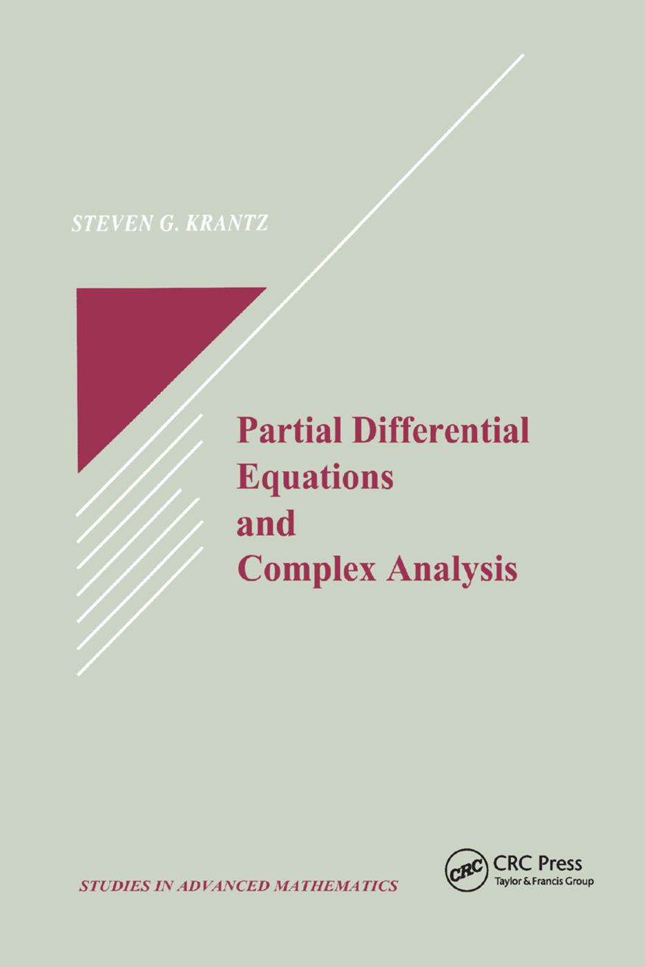 Cover: 9780367402754 | Partial Differential Equations and Complex Analysis | Steven G Krantz