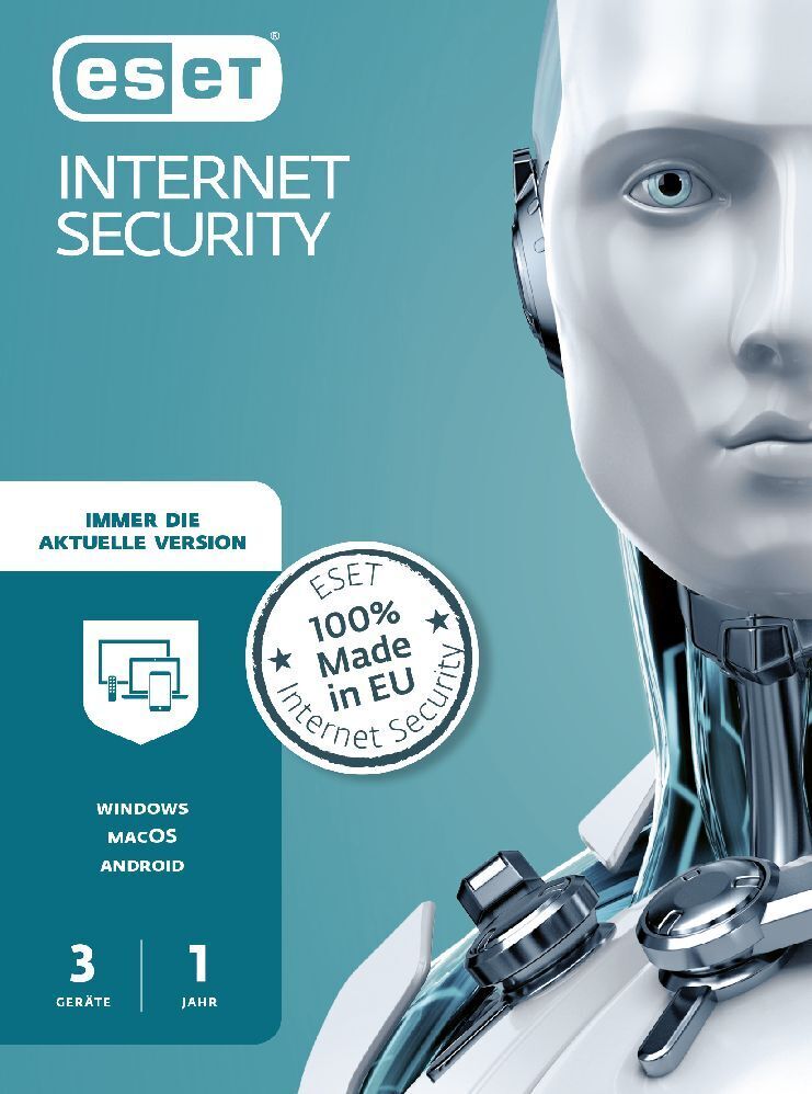 Cover: 4022863006124 | ESET Internet Security, 3 User, Code in a Box | MP3 | Deutsch | 2022