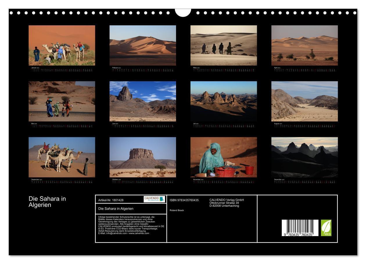 Bild: 9783435760435 | Die Sahara in Algerien (Wandkalender 2025 DIN A3 quer), CALVENDO...