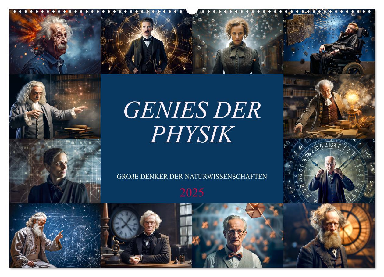 Cover: 9783383889073 | Genies der Physik (Wandkalender 2025 DIN A2 quer), CALVENDO...