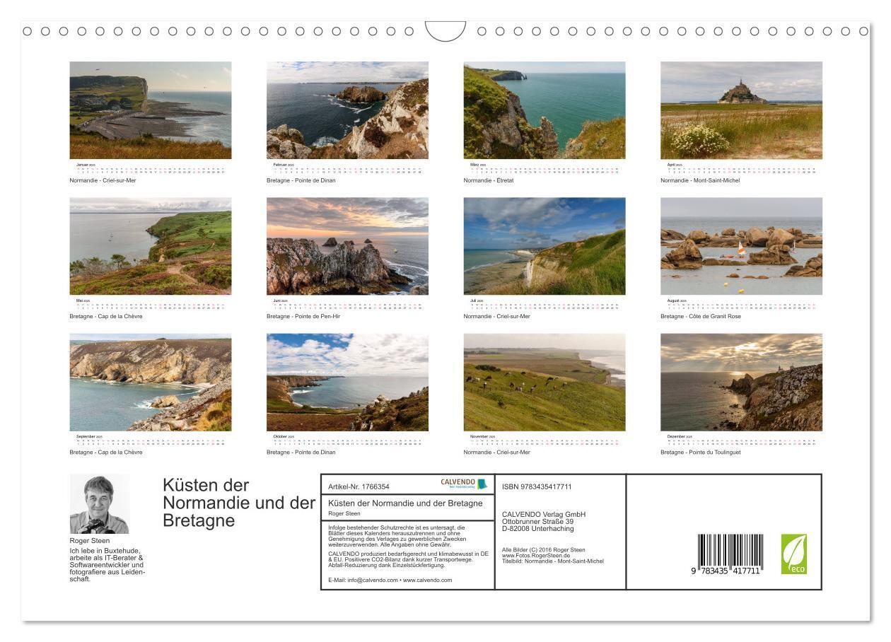 Bild: 9783435417711 | Küsten der Normandie und der Bretagne (Wandkalender 2025 DIN A3...