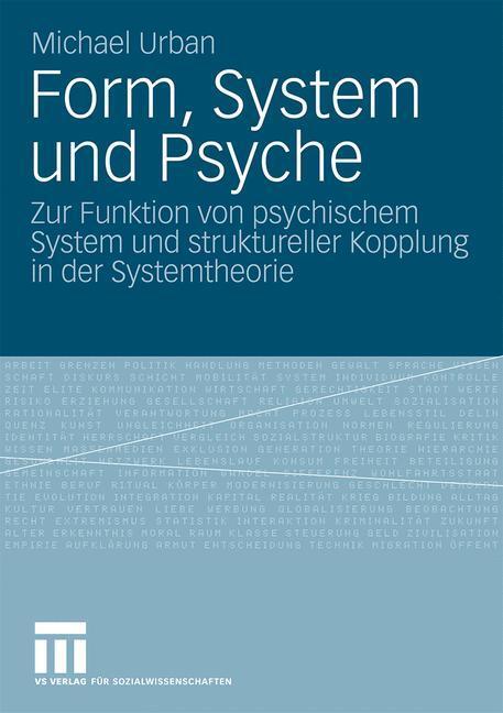 Cover: 9783531167138 | Form, System und Psyche | Michael Urban | Taschenbuch | Paperback