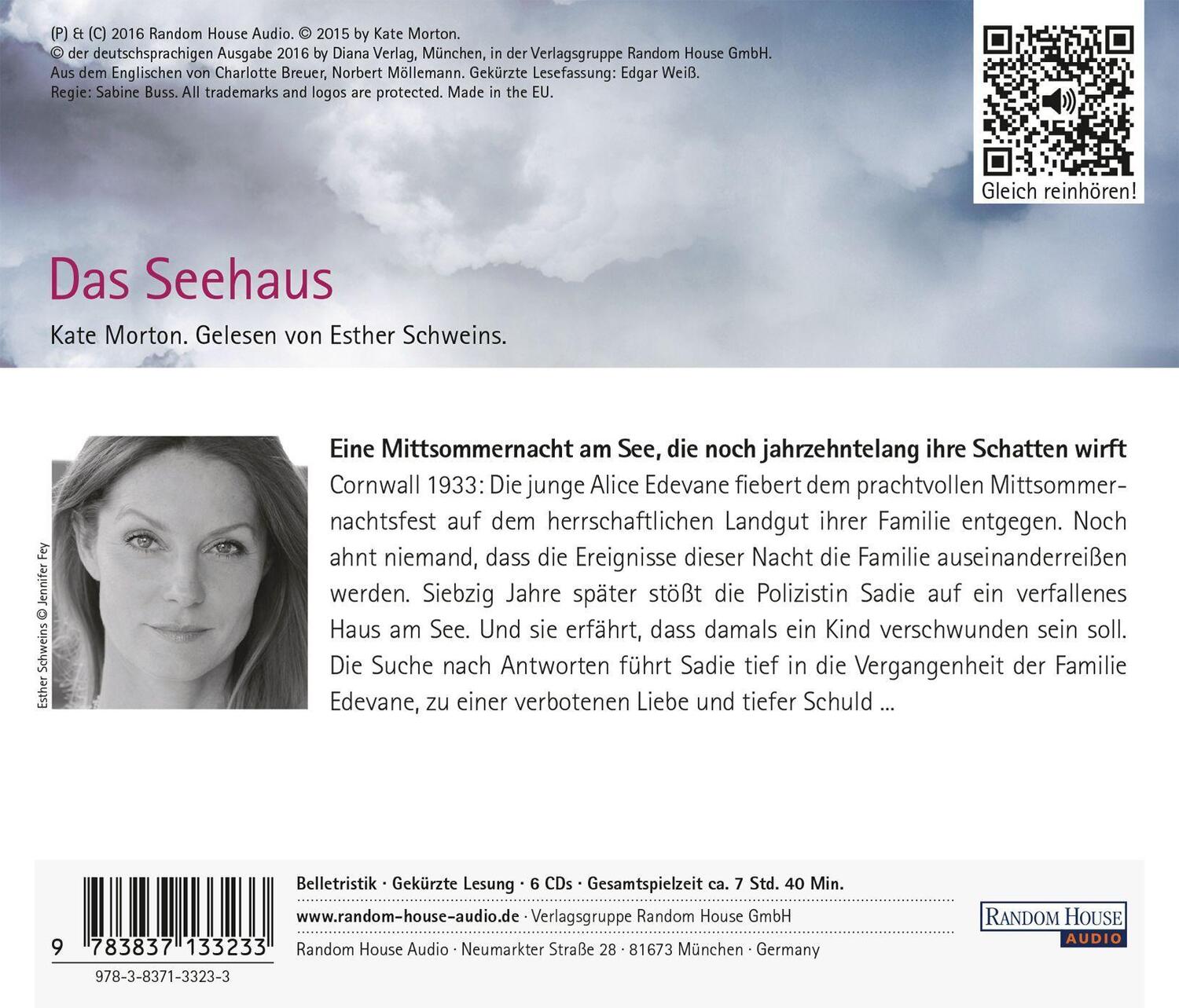 Bild: 9783837133233 | Das Seehaus | Kate Morton | Audio-CD | 6 Audio-CDs | Deutsch | 2016