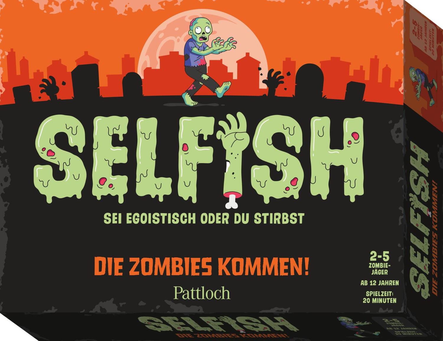 Cover: 4260308345623 | Selfish - Die Zombies kommen! | Ridley'S Games | Spiel | Schachtel