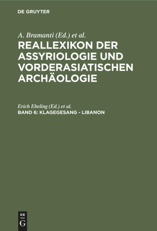 Cover: 9783110100518 | Klagegesang - Libanon | M. Greiner (u. a.) | Buch | XXVII | Deutsch