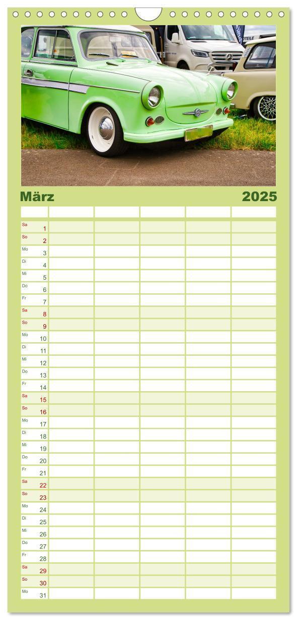 Bild: 9783457095881 | Familienplaner 2025 - Trabi-Kult mit 5 Spalten (Wandkalender, 21 x...