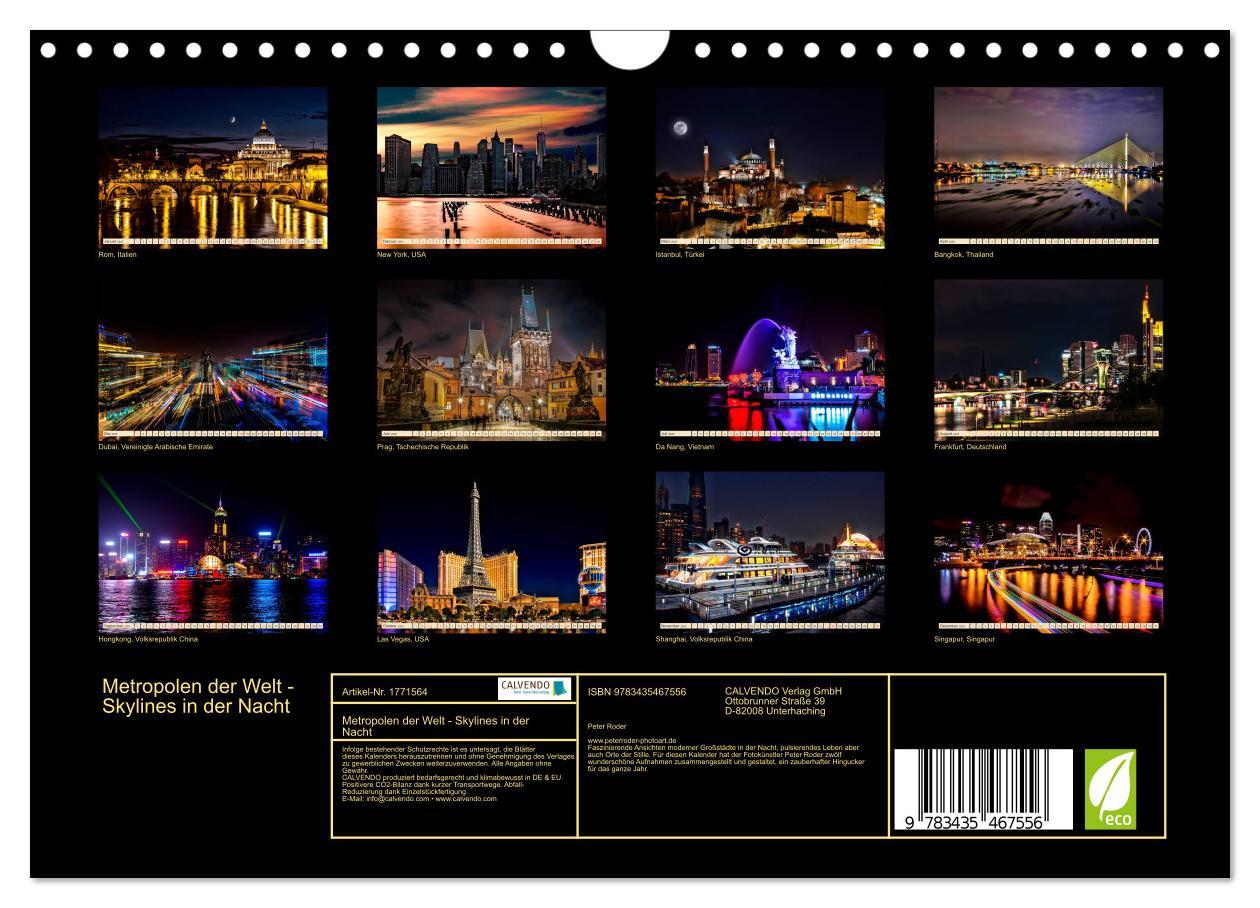 Bild: 9783435467556 | Metropolen der Welt - Skylines in der Nacht (Wandkalender 2025 DIN...