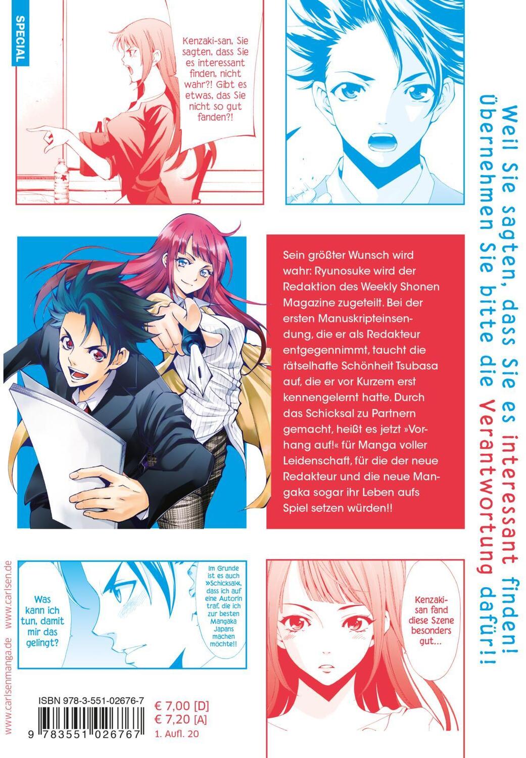 Rückseite: 9783551026767 | Weekly Shonen Hitman 1 | die Manga-Redaktions-Romcom | Kouji Seo