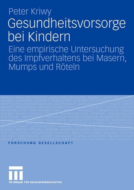 Cover: 9783531153629 | Gesundheitsvorsorge bei Kindern | Peter Kriwy | Taschenbuch | xii