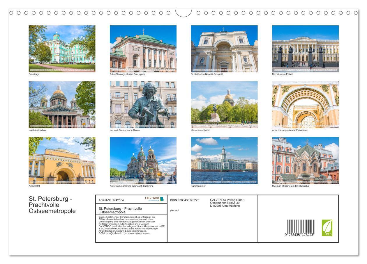 Bild: 9783435178223 | St. Petersburg - Prachtvolle Ostseemetropole (Wandkalender 2025 DIN...