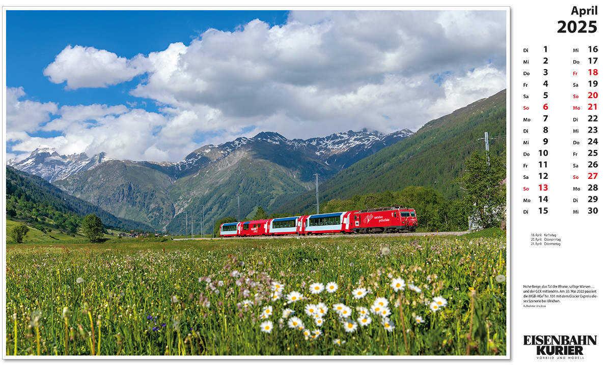 Bild: 9783844659412 | Glacier Express 2025 | Kalender | 13 S. | Deutsch | 2025 | EK-Verlag