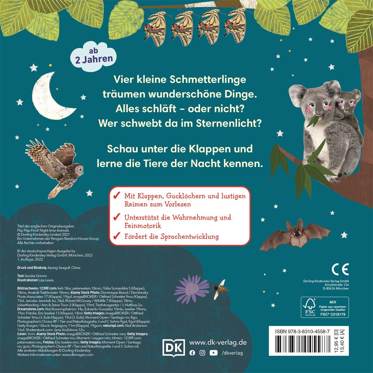 Rückseite: 9783831045587 | Wer ist denn da noch wach? Tiere der Nacht | Sandra Grimm | Buch