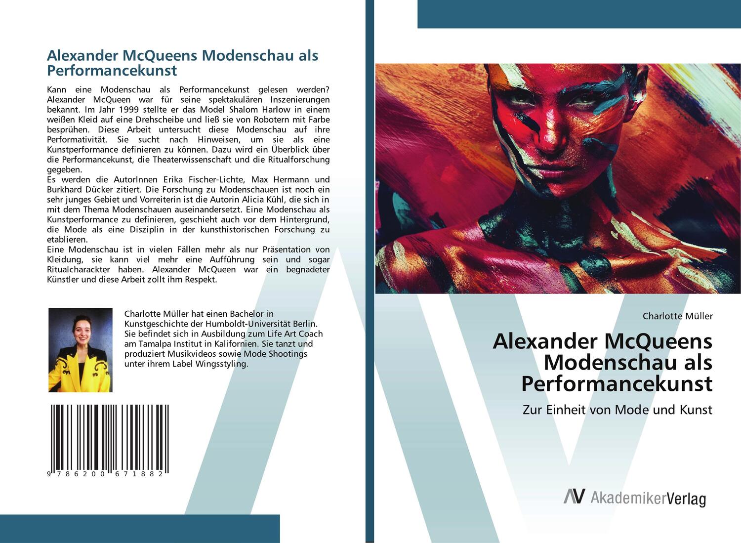 Cover: 9786200671882 | Alexander McQueens Modenschau als Performancekunst | Charlotte Müller
