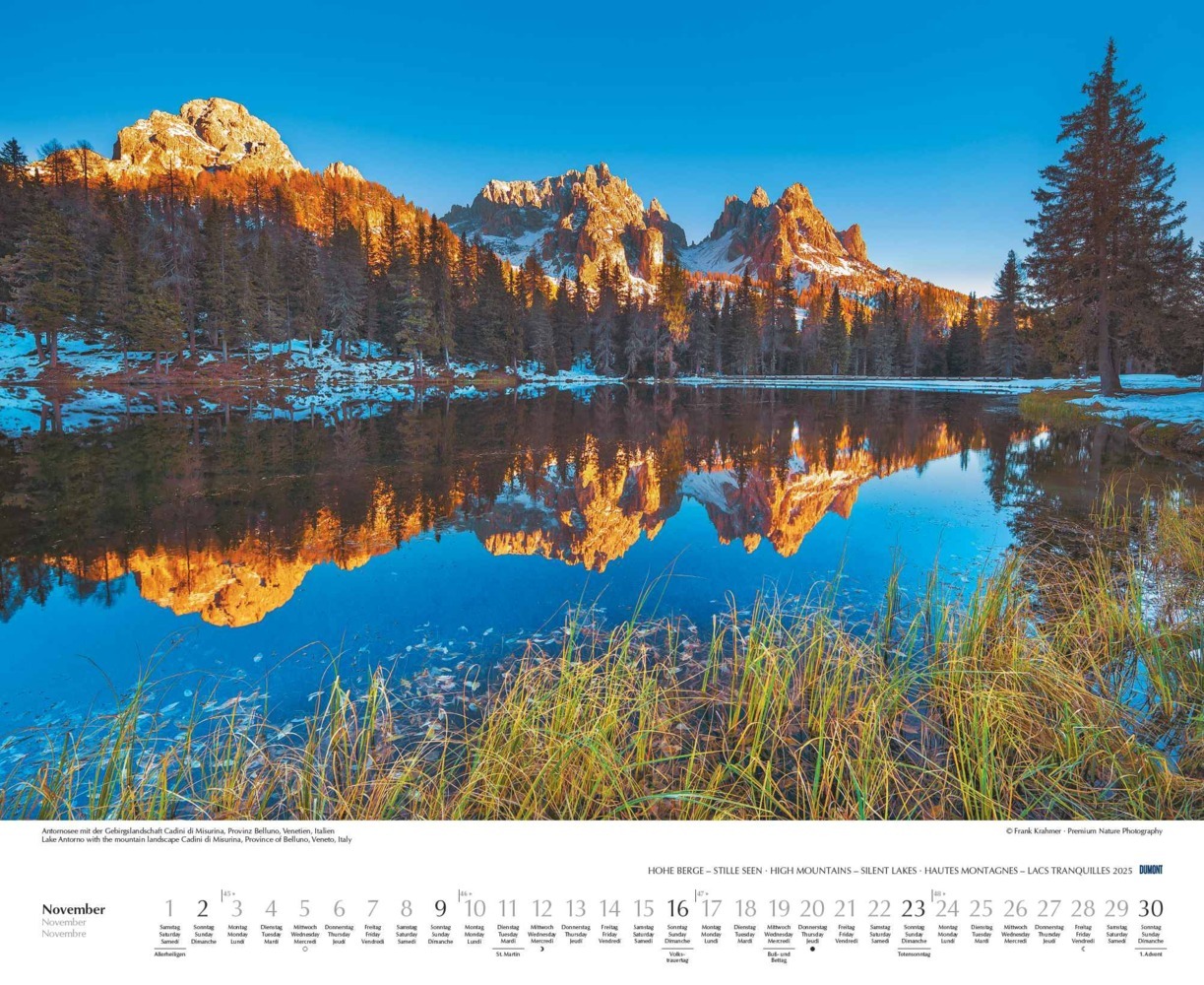 Bild: 4250809653570 | DUMONT - Hohe Berge - Stille Seen 2025 Wandkalender, 52x42,5cm,...