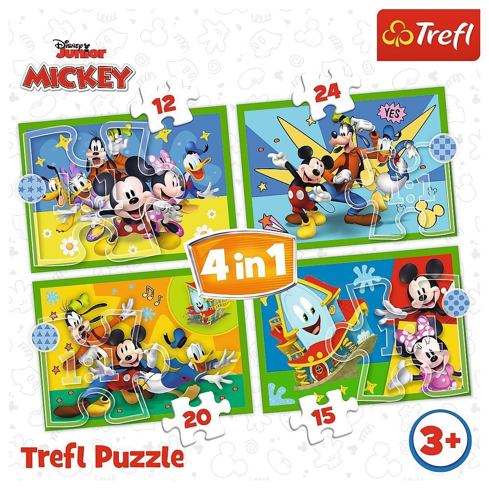 Bild: 5900511346169 | 4 in 1 Puzzle 12,15, 20, 24 Teile Mickey Mouse und Freunde | Spiel