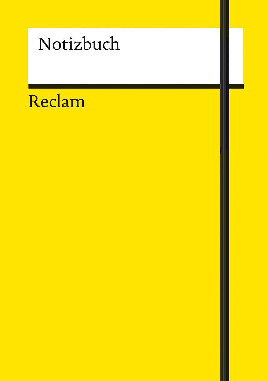 Cover: 9783150950036 | Reclam-Notizbuch | Hardcover A5 blanko | Notizbücher | Deutsch | 2023