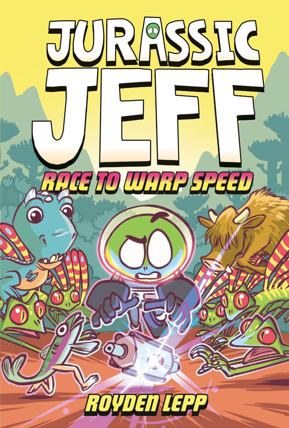 Cover: 9780593565421 | Jurassic Jeff: Race to Warp Speed (Jurassic Jeff Book 2) | Royden Lepp