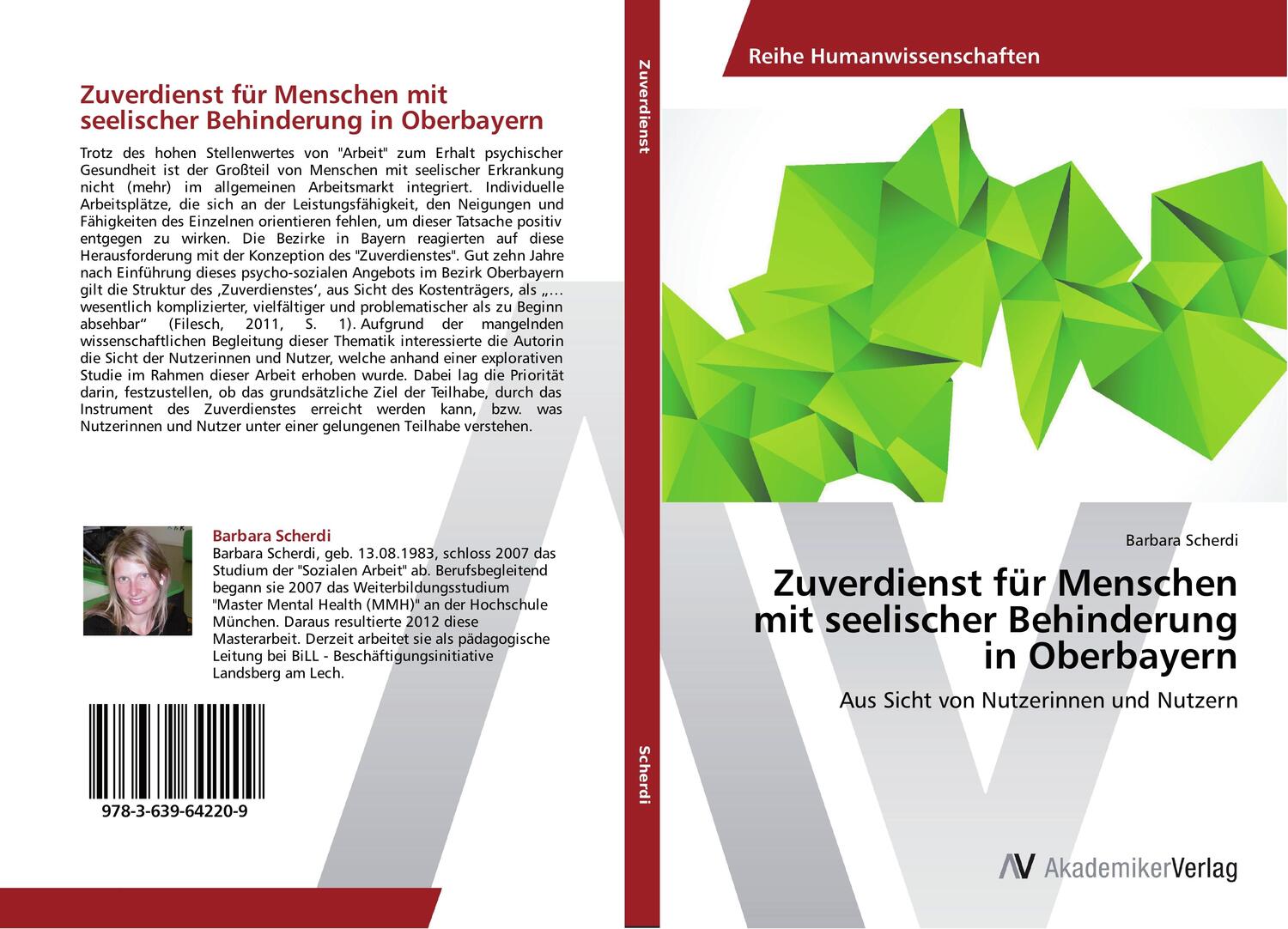Cover: 9783639642209 | Zuverdienst für Menschen mit seelischer Behinderung in Oberbayern