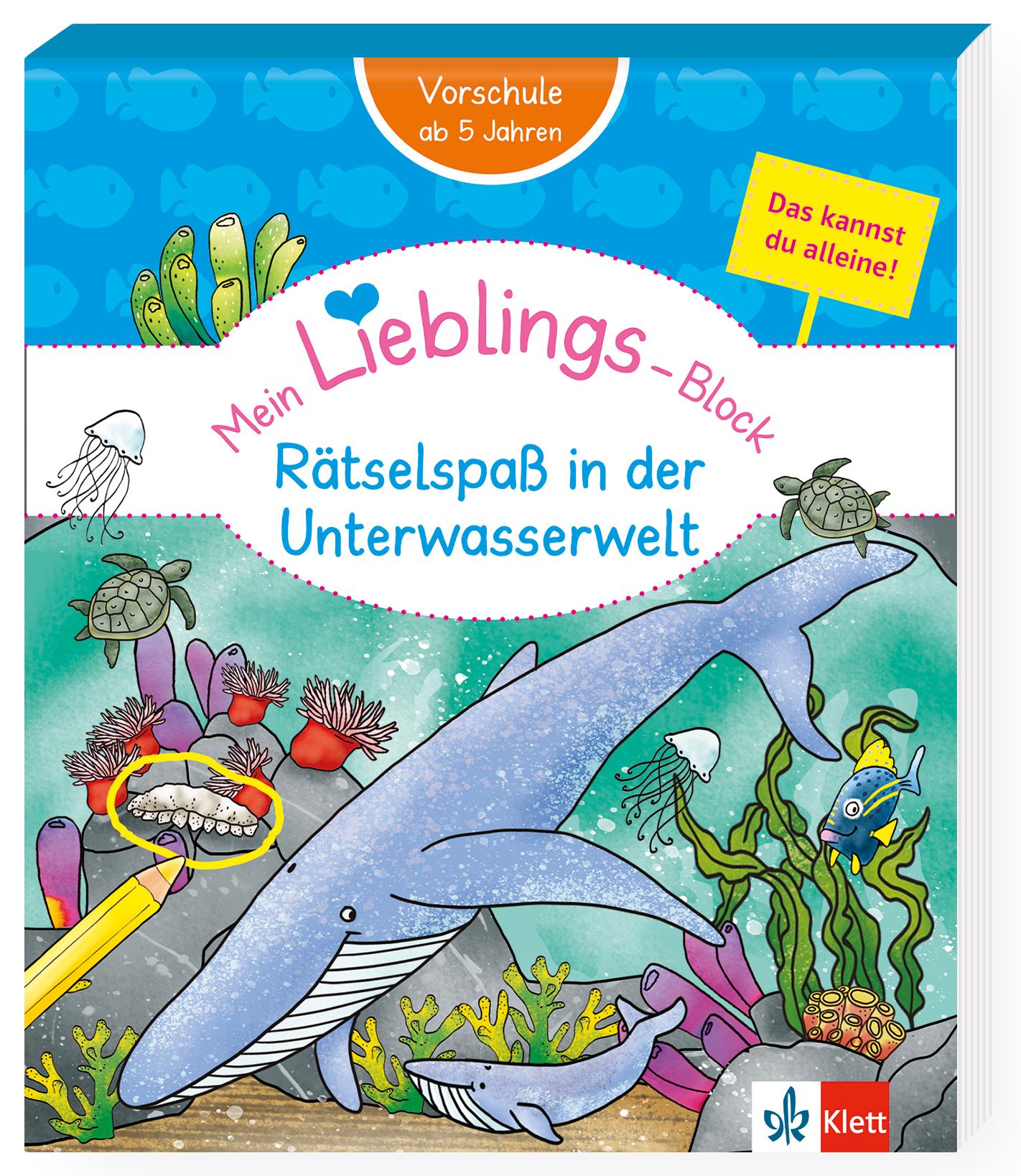 Cover: 9783129498118 | Klett Mein Lieblings-Block: Rätselspaß in der Unterwasserwelt | Buch