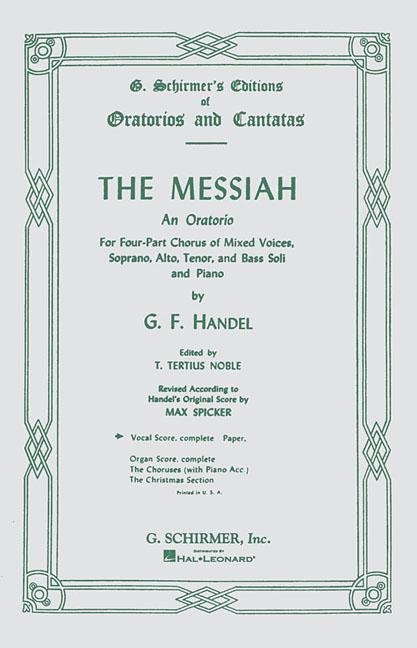 Cover: 9780793505074 | The Messiah: An Oratorio Complete Vocal Score | Handel | Taschenbuch