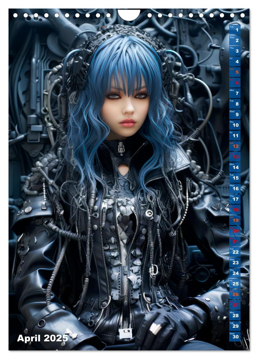 Bild: 9781325999972 | ROCK LADIES Cyber, goth, punk and more (Wall Calendar 2025 DIN A4...