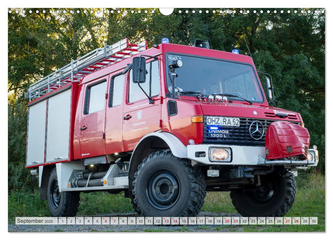 Bild: 9783383931604 | Die 4 UNIMOGS der Feuerwehr Schwanewede (Wandkalender 2025 DIN A3...