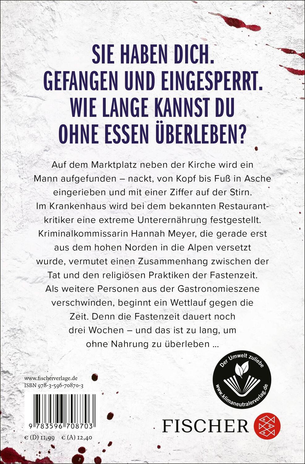 Rückseite: 9783596708703 | Fastenzeit. 40 Tage Rache | Thriller | Wolfram Hänel (u. a.) | Buch