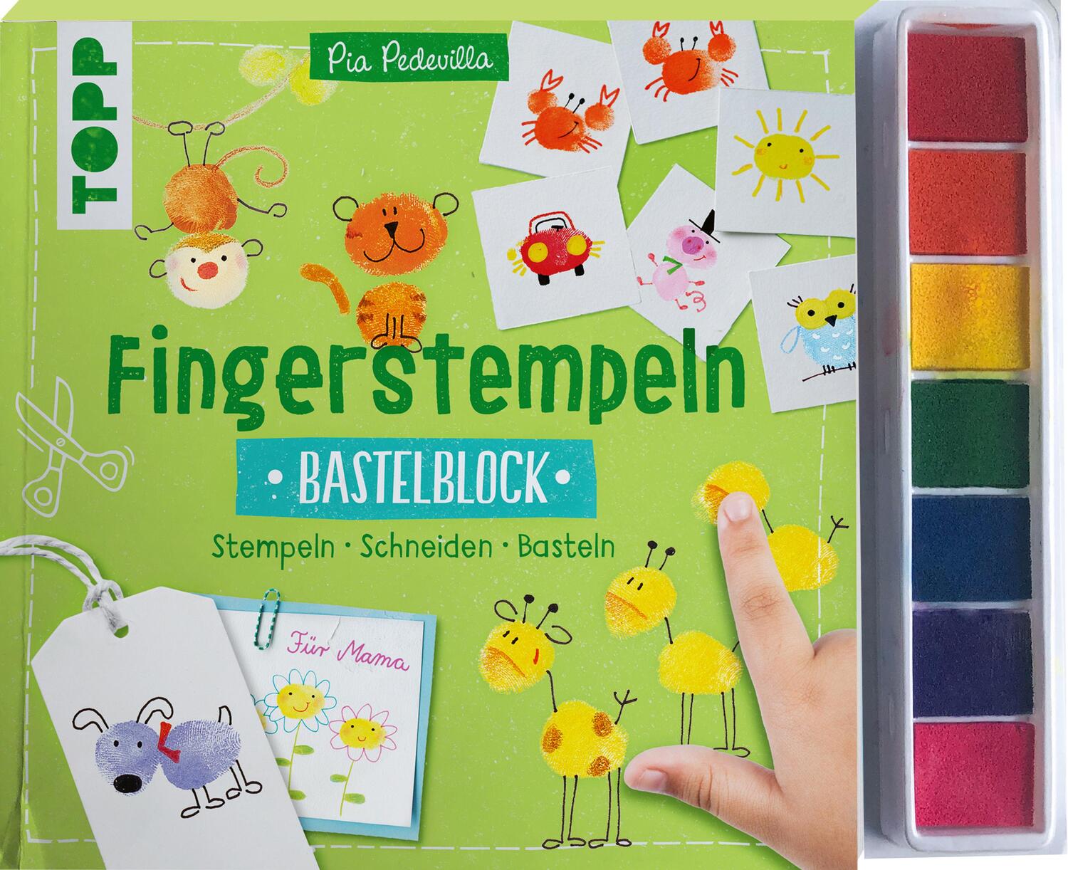 Cover: 9783735890894 | Fingerstempeln. Bastelblock mit Stempelfarbe | Pia Pedevilla | Buch