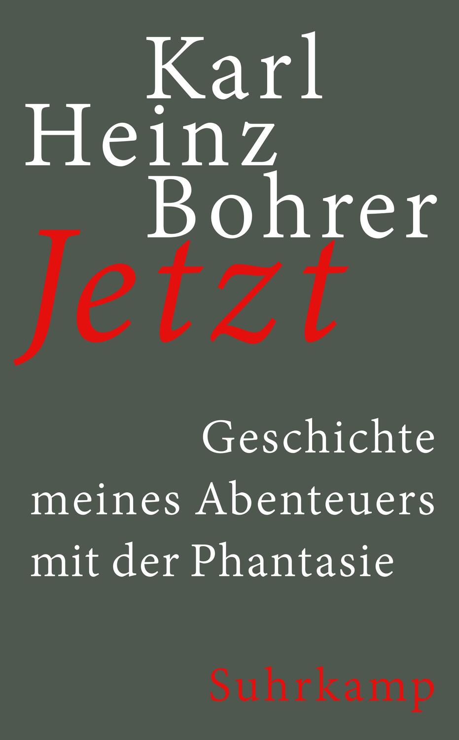 Cover: 9783518468777 | Jetzt | Geschichte meines Abenteuers mit der Phantasie | Bohrer | Buch