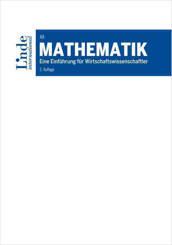 Cover: 9783714303292 | Mathematik | Eine Einführung für Wirtschaftswissenschaftler | Alt