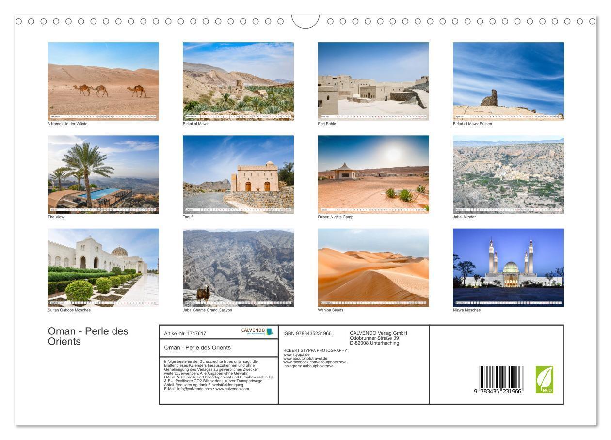 Bild: 9783435231966 | Oman - Perle des Orients (Wandkalender 2025 DIN A3 quer), CALVENDO...