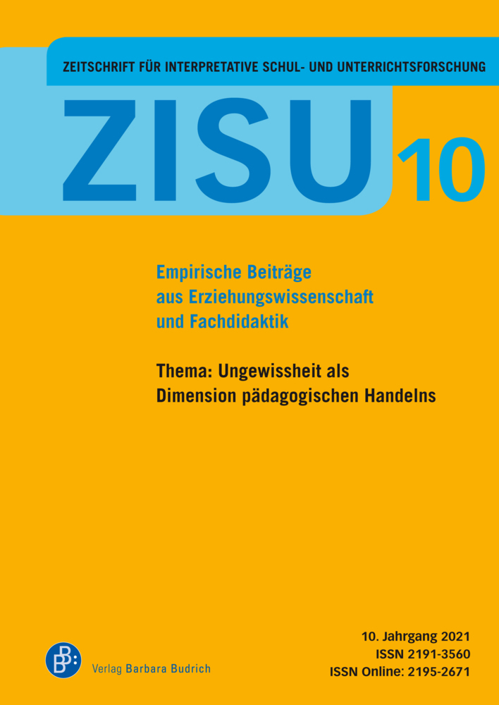 Cover: 9783847424833 | ZISU 10, 2021 - Zeitschrift für interpretative Schul- und...