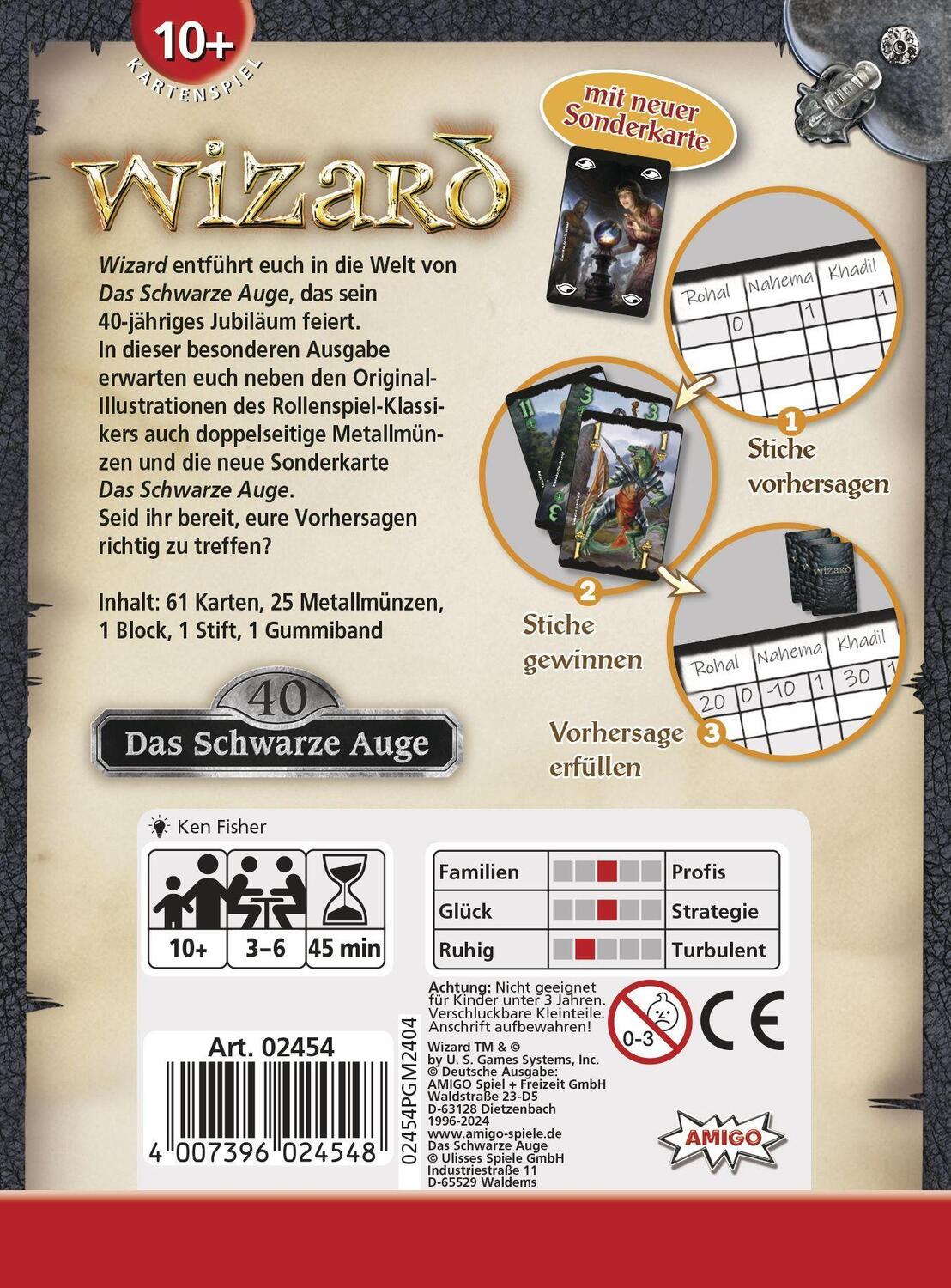 Bild: 4007396024548 | Wizard - Das Schwarze Auge | AMIGO - Kartenspiel | Freizeit | Spiel